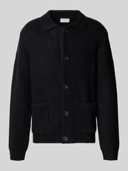 Relaxed Fit Strickjacke aus elastischem Baumwoll-Mix von Lindbergh - 15