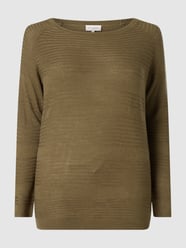PLUS SIZE pullover met ribstructuur, model 'Airplain' van ONLY CARMAKOMA Groen - 4