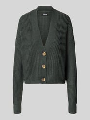 boxy fit gebreid jack met v-hals model 'CAROL' van ONLY - 27