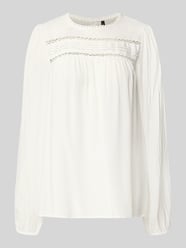 Bluzka z długim rękawem o kroju regular fit z czystej wiskozy model ‘DEBBIE’ od VERO MODA - 11