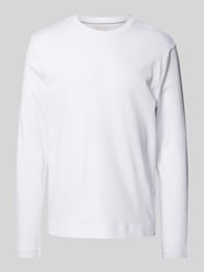 Longsleeve mit geripptem Rundhalsausschnitt von Christian Berg Men Weiß - 8