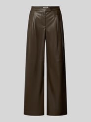 Regular Fit Lederhose mit Bundfalten von Stefanel - 48