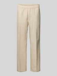 Spodnie lniane o kroju regular fit z mieszanki lnu i bawełny od CK Calvin Klein - 1