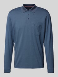 Longsleeve mit Polokragen von RAGMAN Blau - 13