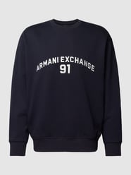 Sweatshirt mit Label-Stitching von ARMANI EXCHANGE Blau - 20