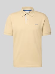Regular Fit Poloshirt mit Logo-Stitching von GANT Beige - 5