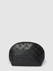 Kosmetiktasche in Glanz-Optik Modell 'DOME' von Guess Schwarz - 17