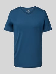 T-Shirt mit V-Ausschnitt von Christian Berg Men Blau - 35