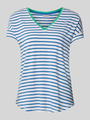 T-Shirt mit Streifenmuster Modell 'Feporsi' von Fransa Blau - 9