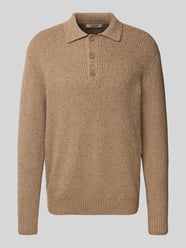 Relaxed Fit Strickpolo aus Baumwoll-Mix Modell 'DALE LIFE' von ONLY & SONS - 5