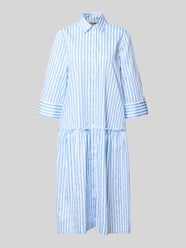 Sukienka koszulowa o kroju relaxed fit z obszyciem falbanami od Christian Berg Woman - 48
