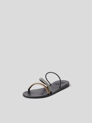 Pantoletten mit Strasssteinbesatz von Ancient Greek Sandals Schwarz - 48