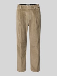 Regular fit corduroy broek met achterzakken, model 'CHASY' van Drykorn Beige - 4