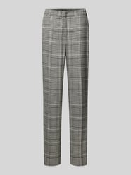 Broek met glencheck en persplooien, model 'Check' van More & More Grijs / zwart - 10