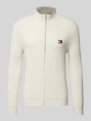 Slim Fit Strickjacke mit Label-Patch von Tommy Jeans Beige - 48