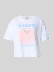 t-shirt z nadrukiem z motywem i napisem od Smith and Soul - 22