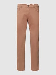 Straight fit chino met labeldetail, model 'Cadiz' van Brax Wit - 29