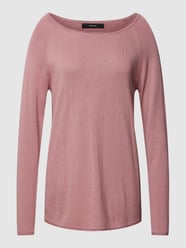Sweter z dzianiny z dekoltem w łódkę model ‘NELLIE’ od Vero Moda Różowy - 36