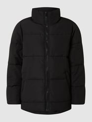Oversized gewatteerd jack met opstaande kraag model 'Vitrust' - gewatteerd  van Vila Grijs / zwart - 12
