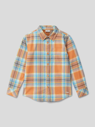 Hemd mit Tartan-Karo von s.Oliver RED LABEL Orange - 14