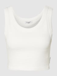 Crop Top mit Strukturmuster von Marc O'Polo Denim Weiß - 35