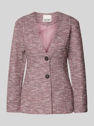 Blazer mit V-Ausschnitt Modell 'KATE' von ICHI Pink - 19