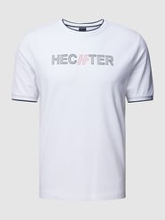 T-shirt z paskami w kontrastowym kolorze od HECHTER PARIS - 44
