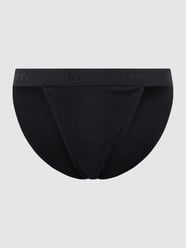 Slip aus Baumwolle Modell 'Tanga Briefs' von Skiny Grau / Schwarz - 11