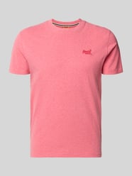 Regular Fit T-Shirt mit Logo-Stitching von Superdry Pink - 2