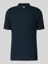 Slim fit poloshirt met structuurmotief, model 'JADEN' van SELECTED HOMME - 36