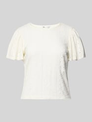 T-shirt o kroju regular fit z ażurowym wzorem model ‘RIVERSIDE’ od ONLY - 31
