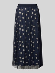 Lekko rozkloszowana spódnica midi w grochy od s.Oliver BLACK LABEL - 1