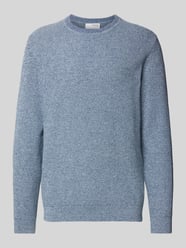 Strickpullover mit Strukturmuster Modell 'ROSS' von SELECTED HOMME Blau - 44