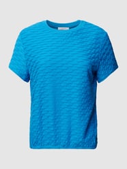 T-shirt met structuurmotief, model 'Saanu' van Opus Blauw - 41