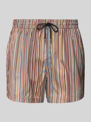 Badehose mit seitlichen Eingrifftaschen Modell 'MULTI' von PAUL SMITH Orange - 10