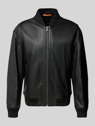 Regular fit leren jack van lamsleer, model 'JOBRICE' van BOSS Orange - 40