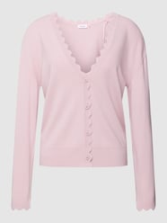 Strickjacke mit tiefem V-Ausschnitt Modell 'JOYFUL VIBES' von Gerry Weber Rosa - 20