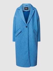 Płaszcz żakietowy o kroju oversized z kołnierzem z połami model ‘Emma’ od Only Niebieski - 16