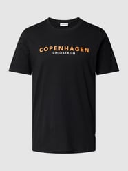 T-shirt met labelprint, model 'Copenhagen' van Lindbergh - 4