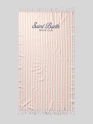 Strandlaken in all-over look met labelprint model 'FOUTAS LIGHT' van MC2 Saint Barth Fuchsia - 9