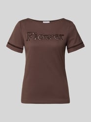 t-shirt z haftem angielskim i okrągłym dekoltem od Jake*s Casual - 38
