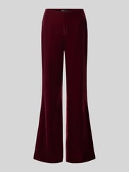 Flared Fit Stoffhose in unifarbenem Design von MANGO Bordeaux - 4