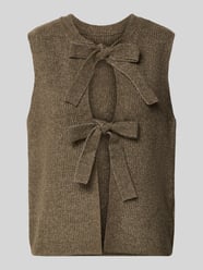 Regular Fit Strickweste mit Bindeverschluss Modell 'SILLY' von Pieces - 3