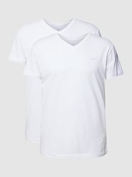 T-Shirt mit Label-Print im 2er-Pack von Gant Weiß - 42
