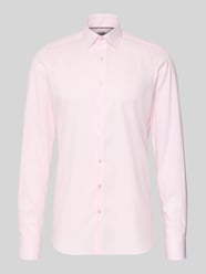 Body Fit Business-Hemd mit Strukturmuster und extra langem Arm von OLYMP Level 5 Pink - 42