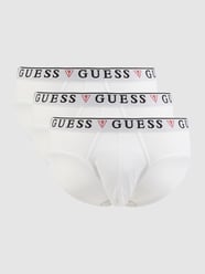 Slip mit elastischem Logo-Bund im 3er-Pack von Guess Weiß - 46