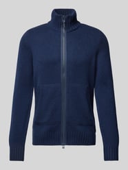 Strickjacke mit Reißverschluss Modell 'Jake' von Brax Blau - 23