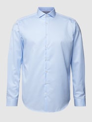 Regular Fit Business-Hemd mit Streifenmuster von Jake*s  Blau - 37