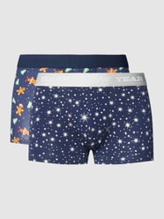Trunks mit Allover-Muster im 2er-Pack von Christian Berg Men Blau - 24