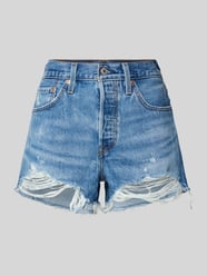 Szorty jeansowe z przetarciami model ‘501’ od Levi's® - 7